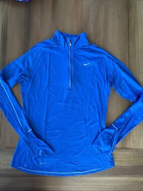 Nike Blue Dri-FIT 1/4 Zip Athletic Pullover